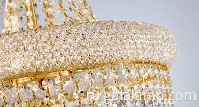 Элегантная золотая хрустальная люстра - современный потолок подвесной светильник